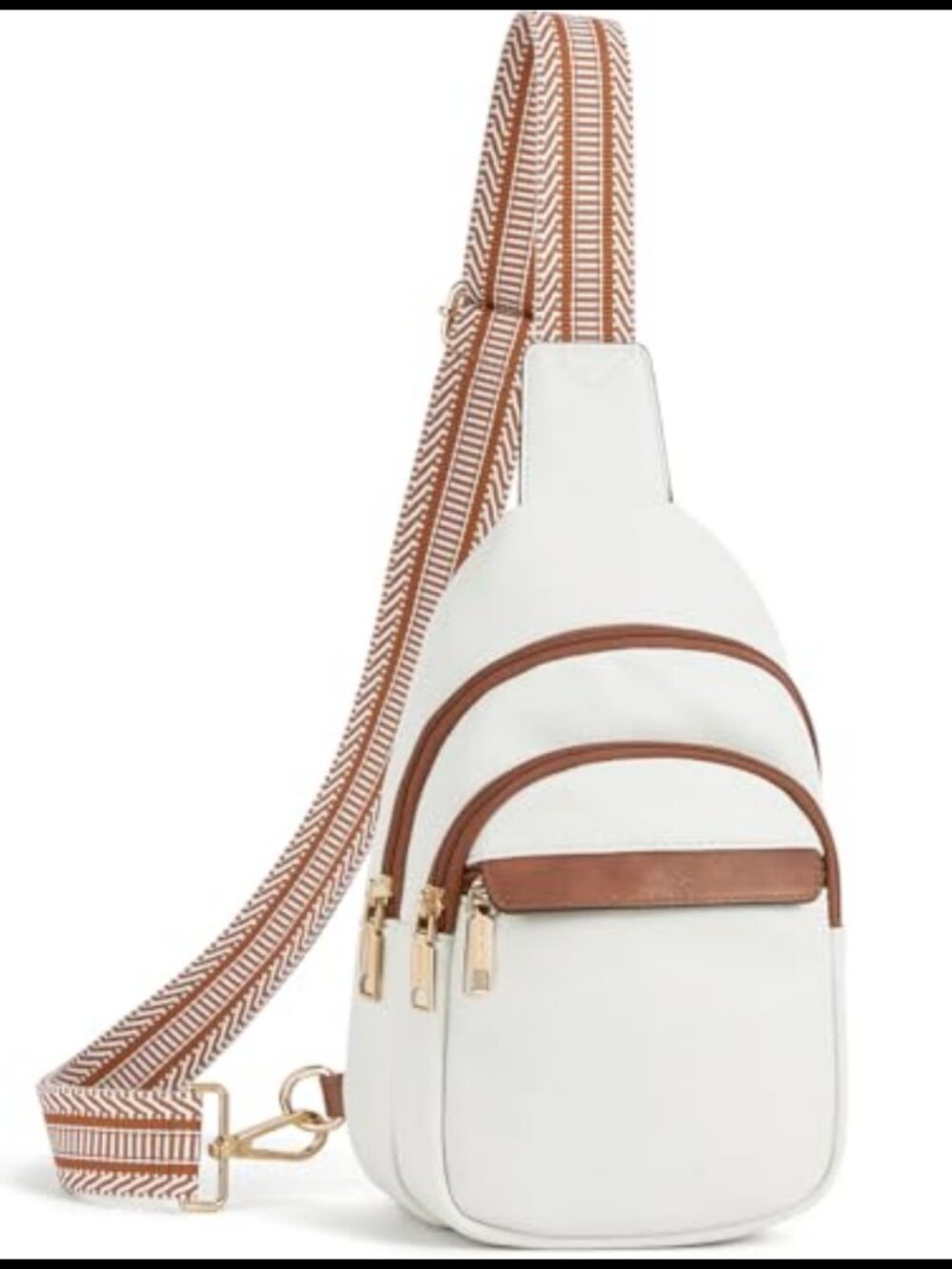 Vegan Leather Sling Bag Crossbody Fanny Pack Chest Bag Travel RFID